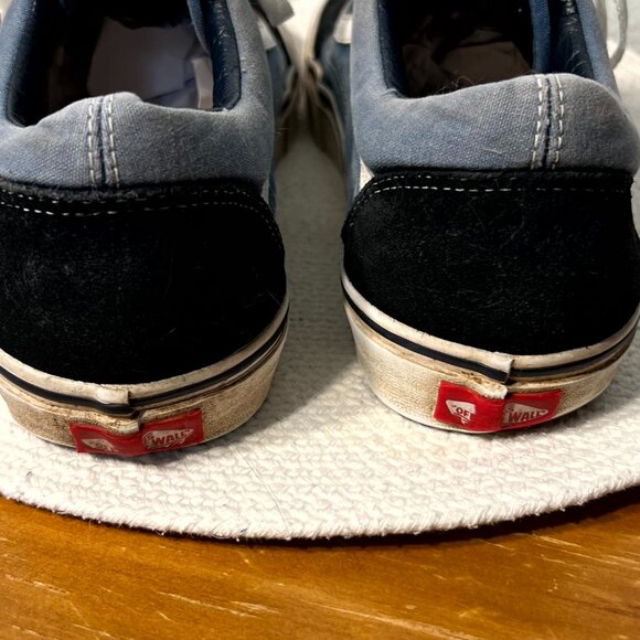 VANS Navy and Other Blues Old Skool Suede & Canvas Shoes Men's SZ 11 - Picture 8 of 9